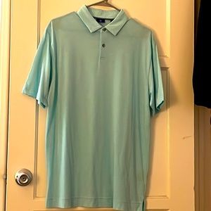 FootJoy - Men’s Heather Jersey Polo (Aqua) - Medium